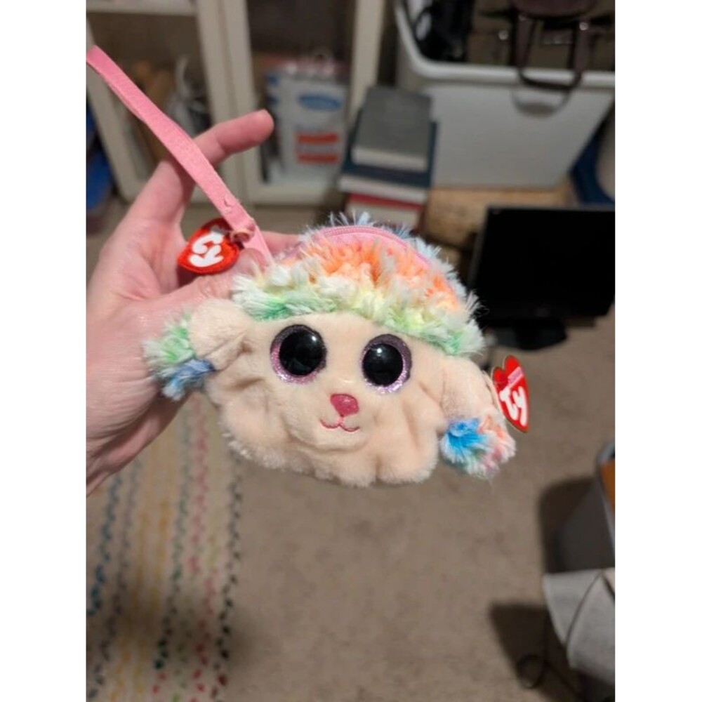 Ty Gear Rainbow the Poodle Boo Wristlet
